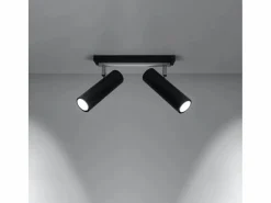 Sollux Lighting Lámparas de techo Invicta moderno de acero - 2 fuentes luminosas 4000K - L.30 x A.20 cm - Negro Discount