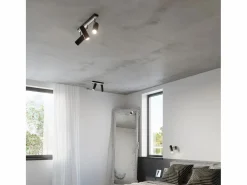 Sollux Lighting Lámparas de techo Invicta moderno de acero - 2 fuentes luminosas 4000K - L.30 x A.20 cm - Negro Discount