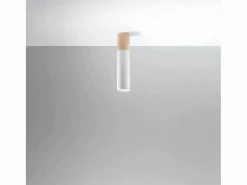 Sollux Lighting Plafón|Lámparas de techo Poblano moderno de acero/madera - 1 fuentes luminosas 3000K - L.6 x A.30 cm - madera natural/blanco