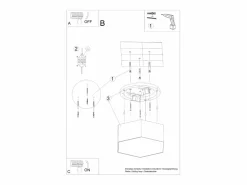 Sollux Lighting Plafón|Lámparas de techo Solinia moderno de CLORURO DE POLIVINILO - 2 fuentes luminosas 4000K - L.30,5 x A.15,5 cm -