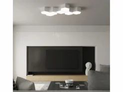 Sollux Lighting Plafón|Lámparas de techo Solinia moderno de CLORURO DE POLIVINILO - 2 fuentes luminosas 4000K - L.30,5 x A.15,5 cm -
