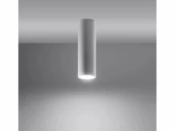 Sollux Lighting Lámparas de techo Toris moderno de acero - 1 fuentes luminosas 4000K - L.6 x A.20 cm - Blanco