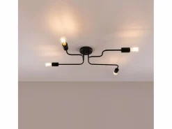 Lámparas De Techo Vector Industrial De Acero - 4 Fuentes Luminosas - L.78 X A.15,5 Cm -^Sollux Lighting Discount