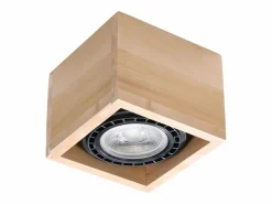 Sollux Lighting Lámparas de techo Zentra escandinavo de madera - 1 fuentes luminosas 4000K - L.14 x A.10 cm - madera natural Color natural claro Online