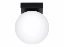 Sollux Lighting Lámparas de techo Zynfi moderno de acero/vidrio - 1 fuentes luminosas 3000K - L.12 x A.14,5 cm - Negro