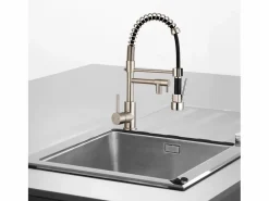 Essebagno Logus Mezclador para fregadero con ducha móvil, estilo acero inoxidable Bronce Clearance
