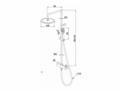 Essebagno Lollipop II Columna de ducha mecánica oro cepillado 250 Dorado Outlet