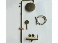 Essebagno Lollipop II Columna de ducha mecánica oro cepillado 250 Dorado Outlet