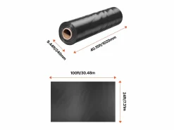 Invernadero De Jardín|Lona de Plástico Resistente SucceBuy Rollo de Lámina de Plástico de 0,15 mm, 731,5 x 3048 cm, Polietileno de Alta Resistencia