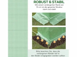 Lona de repuesto para invernadero túnel, PE resistente a los rayos UV, impermeable, con 6 ventanas y puerta enrollable, (300x300x200cm) Verde Outlet