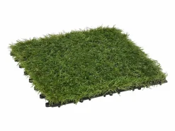 Losetas de césped artificial 11 uds 30x30 cm Verde Hot