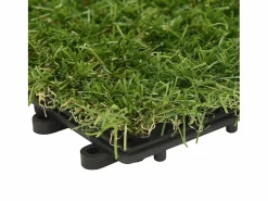 Losetas de césped artificial 11 uds 30x30 cm Verde Hot
