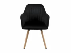 Vente-unique Lote 2 sillas ELEANA - Terciopelo y metal - Negro Clearance