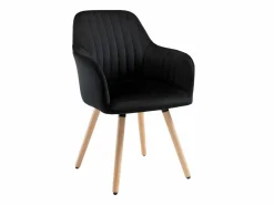 Vente-unique Lote 2 sillas ELEANA - Terciopelo y metal - Negro Clearance
