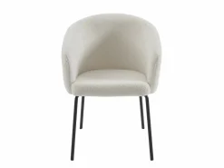 Vente-unique Lote 6 sillas en forma de ola de tejido rizado y metal - MORONI de Pascal MORABITO Crema Outlet