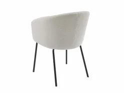 Vente-unique Lote 6 sillas en forma de ola de tejido rizado y metal - MORONI de Pascal MORABITO Crema Outlet