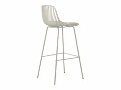 Muebles De Bar|Taburete Alto|Lote 2 taburetes polipropileno color con patas metálicas