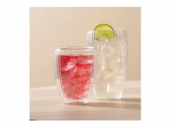 Bodum Vaso|Lote 2 Vasos Doble Pared 32cl Pavina Rayados - Set 2 Vasos 12249-10