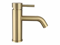 Shower & Design Lote de 2 grifos mezcladores redondeados de acero inoxidable cepillado, , An 16 x Alt.17,3 x Pr 4,9 cm, SALAVAN Dorado Online