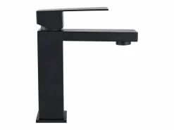 Shower & Design Lote de 2 grifos mezcladores mecánicos cuadrados de acero inoxidable cepillado, mate, CANILAS Negro New
