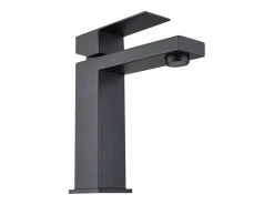 Shower & Design Lote de 2 grifos mezcladores mecánicos cuadrados de acero inoxidable cepillado, mate, CANILAS Negro New