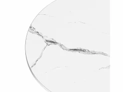 DripeX Lote de 2 Mesas bajas redondas - base de columna romana - chapa de mármol - Marrón Chocolate Marru00f3n chocolate Online