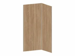Vente-unique Panel De Pared|Panel Mural Para Ducha|Lote de 2 paneles de ducha efecto madera de aluminio Ancho 90 x 120 x Alt. 210 cm ENEKO