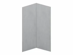 Vente-unique Panel Mural Para Ducha|Lote de 2 paneles de pared para ducha de aluminio con perfiles - 2 x 90 x 210 cm - ARFINO