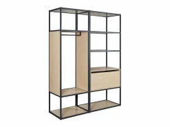 Lote de 2 percheros de madera y metal OSLO Gris Online