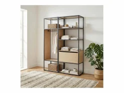Lote de 2 percheros de madera y metal OSLO Gris Online