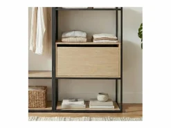 Lote de 2 percheros de madera y metal OSLO Gris Online