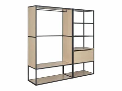 Armario Abierto, Vestidor|Lote de 2 percheros de madera y metal OSLO
