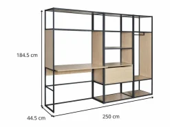 Lote de 3 percheros de madera y metal OSLO^ Sale