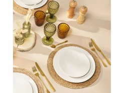 MEDARD DE NOBLAT Lote de 6 Platos Llanos Stone Marfil 27 cm - Colección Moderna y Acogedora Blanco