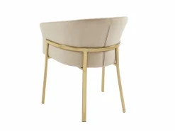 Vente-unique Lote de 6 sillas con reposabrazos de terciopelo y metal dorado - - ZAOVA Beige Sale