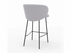 Rendez-Vous Déco Muebles De Bar|Taburete Alto|Lote de 2 sillas para isla central de tela claro 67 cm - Victoria