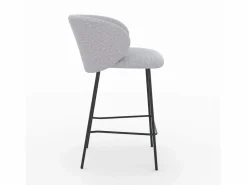 Rendez-Vous Déco Muebles De Bar|Taburete Alto|Lote de 2 sillas para isla central de tela claro 67 cm - Victoria