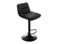 Lote de 2 taburetes de bar de piel sintética y metal - - KADERINA^Vente-unique Discount
