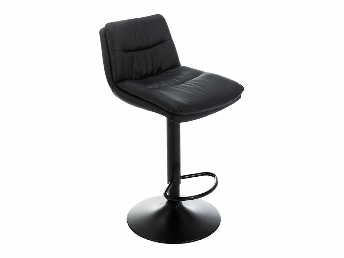 Lote de 2 taburetes de bar de piel sintética y metal - - KADERINA^Vente-unique Discount