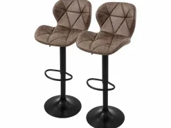 Lote de 2 taburetes de bar Taburete regulable en altura Taburete de bar Taburete^ML-DESIGN Outlet