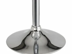 Lote de 2 taburetes de bar de diseño, asiento con respaldo bajo, cojín de cuero sintético, giratorio, altura ajustable, base de cromo SIG (blanco)^Kayelles Best