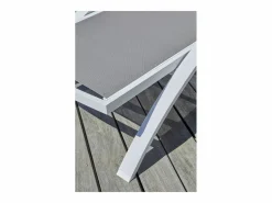 Dcb Garden Lote de 2 tumbonas de lona plastificada y aluminio Blanco Online