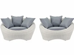 Lotee 2 sillones de jardín resina trenzada - WHITEHEAVEN^MYLIA Hot