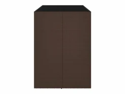 Garden Furniture Lou Mesa alta bar superficie vidrio ratán PE marrón 145x80x110 cm Marru00f3n Hot