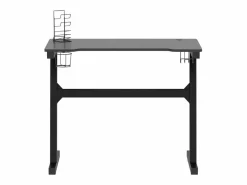 Luc-Jean-Marie Escritorio gaming con LED patas en forma Z 90x60x75 cm^Garden Furniture Clearance