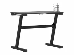 Luc-Jean-Marie Escritorio gaming con LED patas en forma Z 90x60x75 cm^Garden Furniture Clearance