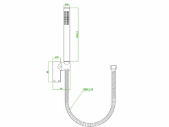 Essebagno Alcachofa De Ducha, Cabezal|Luisa combinación de soporte de ducha de 3 piezas