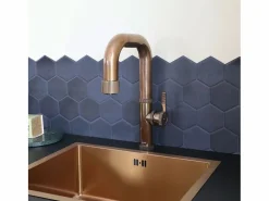 Essebagno Luisa fregadero 1 cubeta 55x45 en acero inoxidable cobre cepillado Cobrizo Clearance