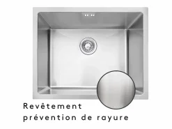 Essebagno Fregadero|Luisa Fregadero 1 seno 55x45 en acero inoxidable