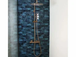 Essebagno Columna De Ducha|Luisa II Columna de ducha termostática de cobre cepillado